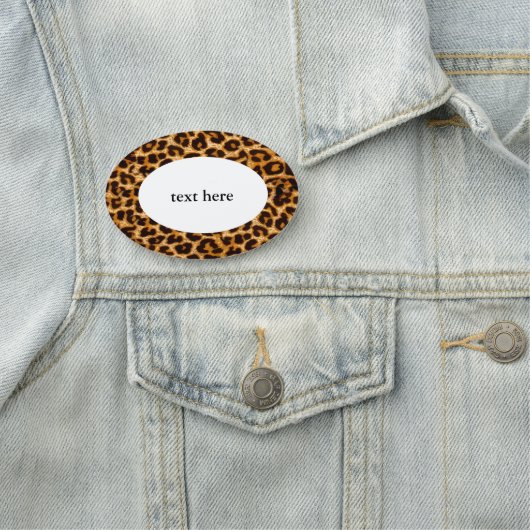 Leopard, papier guépard, étiquette de nom classiqu (En situation)