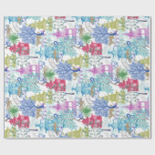 Leopard Party in het Pagoda Forest Cadeaupapier (Vlak)