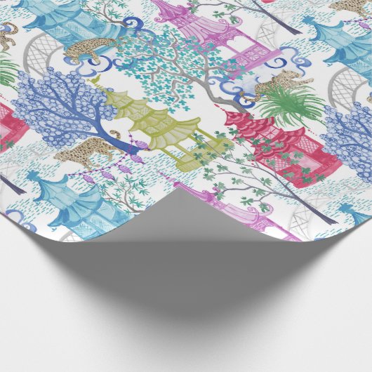 Leopard Party in het Pagoda Forest Cadeaupapier (Hoek)