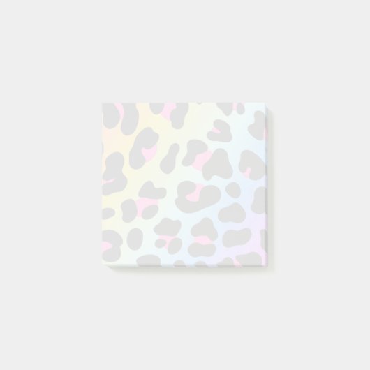 Leopard Pastel Rainbow Gradient Waterverf minimaal Post-it® Notes (Voorkant)