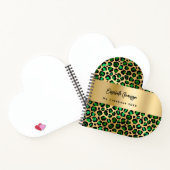 Leopard-patroon braald groene goudschool notitieboek (Binnen)