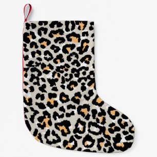 leopard-patroon gekleurd wild naadloos kleine kerstsok