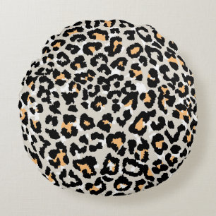 leopard-patroon gekleurd wild naadloos rond kussen