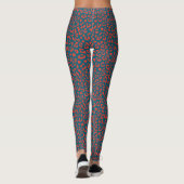 Leopard Patroon Leggings - Rood en Blauw (Achterkant)