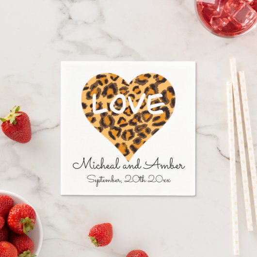 Leopard-patroon - Love Napkins Servet (Insitu)
