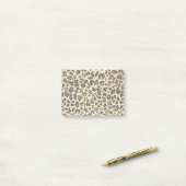 Leopard Pattern Animal Print Black/Gold Post-it® Notes (Op bureau)