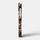 Leopard Pattern Black Bronze Monogram Case-Mate iPhone Case (Achterkant / Links)