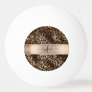 Leopard Pattern Black Bronze Monogram Pingpongballen