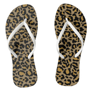 Leopard Pattern in Natural 2 Teenslippers