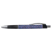 Leopard Pattern in Raspberry op Electric Blue Pen (Bovenkant)