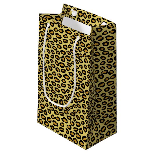 Leopard Pattern Klein Cadeauzakje (Voorkant Gekanteld)