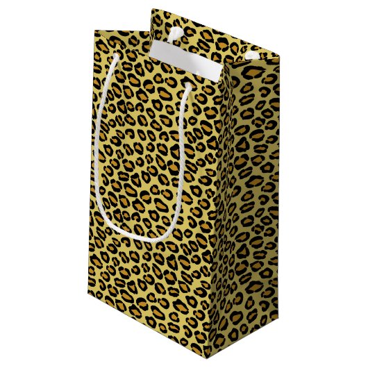 Leopard Pattern Klein Cadeauzakje (Achterkant Gekanteld)