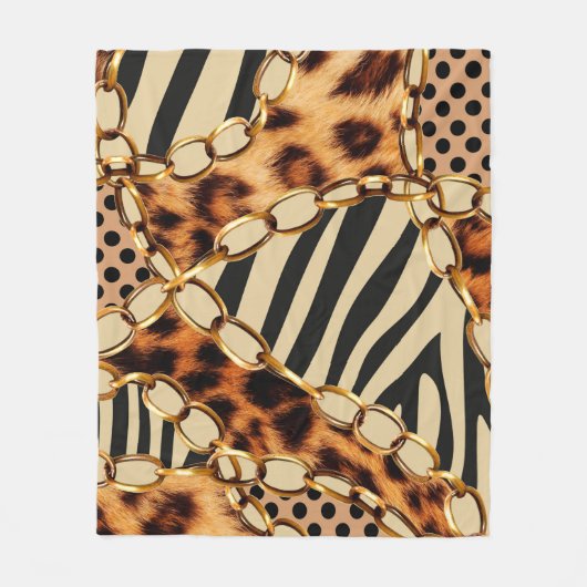 Leopard Pattern, Leopard Print, Animal print, Fleece Deken (Voorkant)