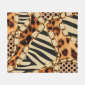 Leopard Pattern, Leopard Print, Animal print, Fleece Deken (Voorkant (Horizontaal))