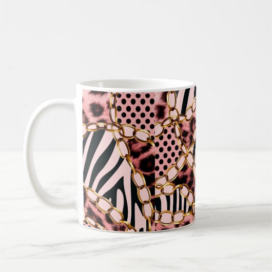 Leopard Pattern, Leopard Print, Animal print, Koffiemok (Links)
