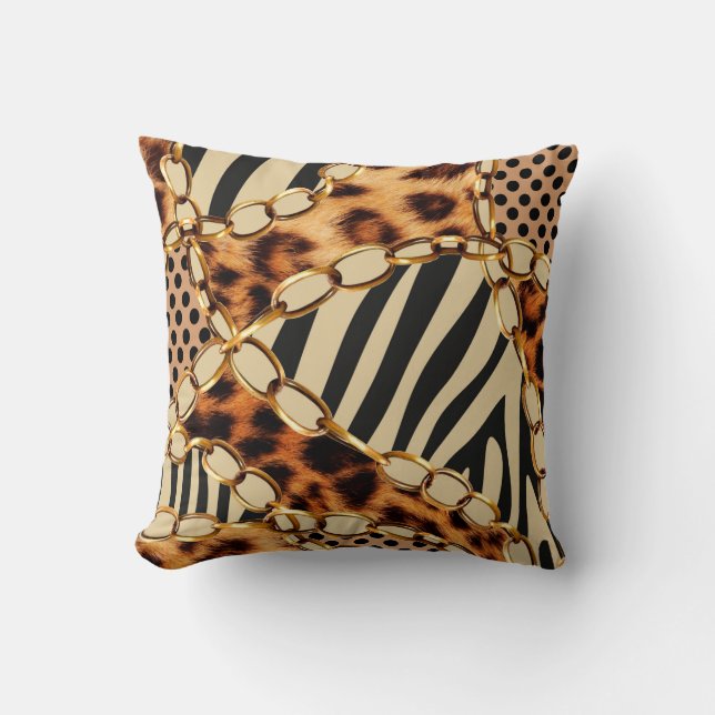 Leopard Pattern, Leopard Print, Animal print, Kussen (Voorkant)