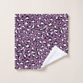 Leopard Pattern, Leopard Spots, Paarse Leopard Bad Handdoek (Wasdoekje)
