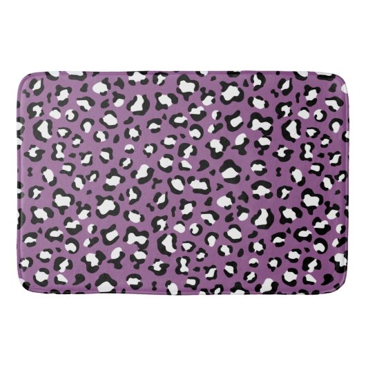 Leopard Pattern, Leopard Spots, Paarse Leopard Badmat (Voorkant)
