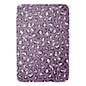 Leopard Pattern, Leopard Spots, Paarse Leopard Badmat (Voorkant Verticaal)