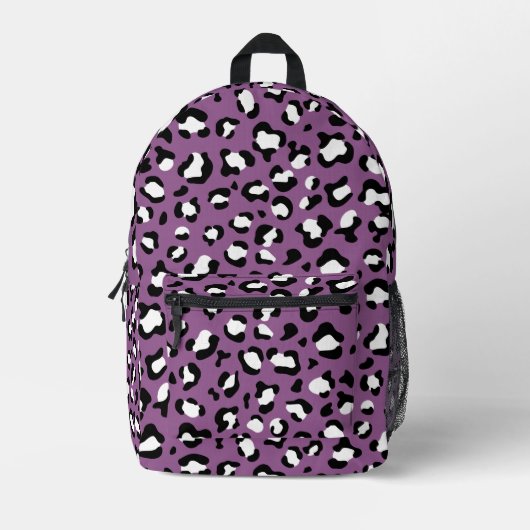 Leopard Pattern, Leopard Spots, Paarse Leopard Bedrukte Rugzak (Voorkant)