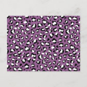 Leopard Pattern, Leopard Spots, Paarse Leopard Briefkaart (Voorkant)