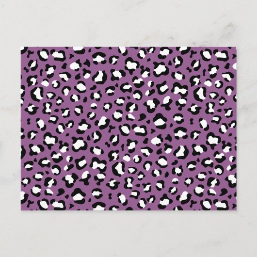 Leopard Pattern, Leopard Spots, Paarse Leopard Briefkaart (Voorkant)
