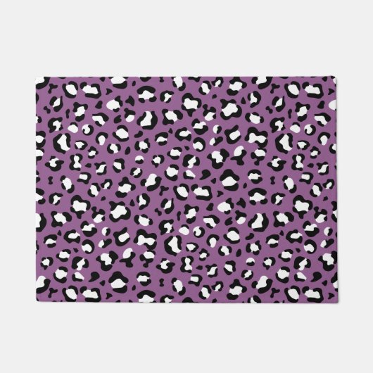 Leopard Pattern, Leopard Spots, Paarse Leopard Deurmat (Voorkant)