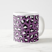 Leopard Pattern, Leopard Spots, Paarse Leopard Extra Grote Beker (Voorkant rechts)