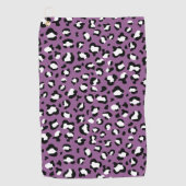 Leopard Pattern, Leopard Spots, Paarse Leopard Golfhanddoek (Voorkant)