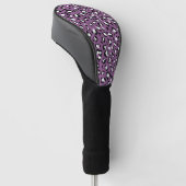 Leopard Pattern, Leopard Spots, Paarse Leopard Golfheadcover (Schuin)