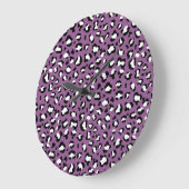 Leopard Pattern, Leopard Spots, Paarse Leopard Grote Klok (Hoek)