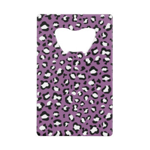 Leopard Pattern, Leopard Spots, Paarse Leopard Kredietkaart Flessenopener