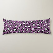 Leopard Pattern, Leopard Spots, Paarse Leopard Lichaamskussen (Voorkant)