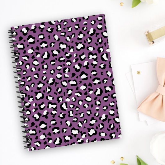 Leopard Pattern, Leopard Spots, Paarse Leopard Notitieboek
