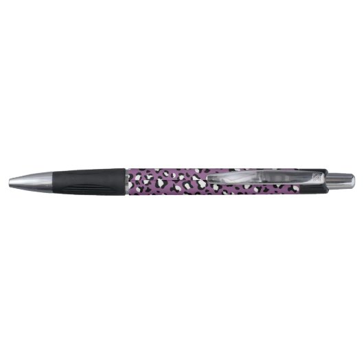 Leopard Pattern, Leopard Spots, Paarse Leopard Pen (Achterkant)