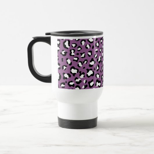 Leopard Pattern, Leopard Spots, Paarse Leopard Reisbeker (Links)