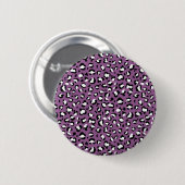 Leopard Pattern, Leopard Spots, Paarse Leopard Ronde Button 5,7 Cm (Voorkant /achterkant)