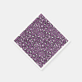Leopard Pattern, Leopard Spots, Paarse Leopard Servet (Hoek)