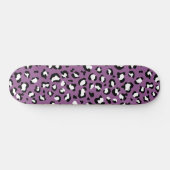 Leopard Pattern, Leopard Spots, Paarse Leopard Skateboard (Horizontaal)