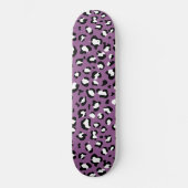 Leopard Pattern, Leopard Spots, Paarse Leopard Skateboard (Voorkant)