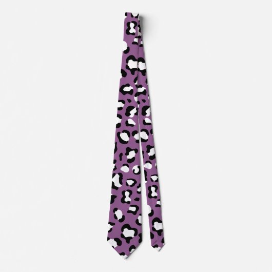 Leopard Pattern, Leopard Spots, Paarse Leopard Stropdas (Voorkant)