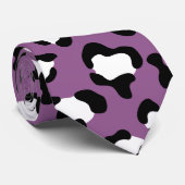 Leopard Pattern, Leopard Spots, Paarse Leopard Stropdas (Opgerold)