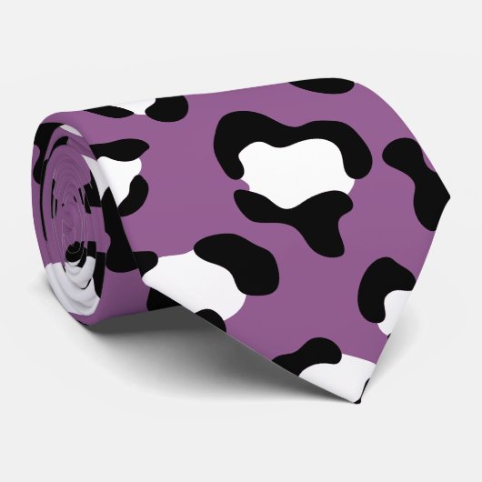 Leopard Pattern, Leopard Spots, Paarse Leopard Stropdas (Opgerold)