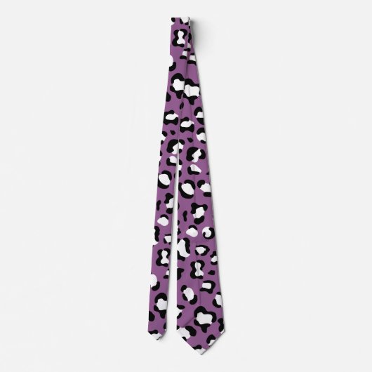 Leopard Pattern, Leopard Spots, Paarse Leopard Stropdas (Achterkant)