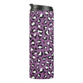 Leopard Pattern, Leopard Spots, Paarse Leopard Thermosbeker (Geroteerd rechts)