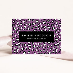 Leopard Pattern, Leopard Spots, Paarse Leopard Visitekaartje