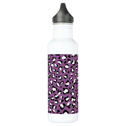 Leopard Pattern, Leopard Spots, Paarse Leopard Waterfles (Links)