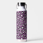 Leopard Pattern, Leopard Spots, Paarse Leopard Waterfles (Voorkant)