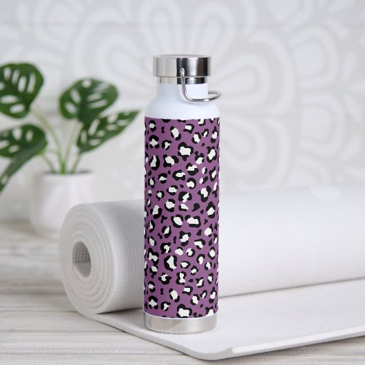 Leopard Pattern, Leopard Spots, Paarse Leopard Waterfles (Yoga)