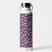 Leopard Pattern, Leopard Spots, Paarse Leopard Waterfles (Achterkant)